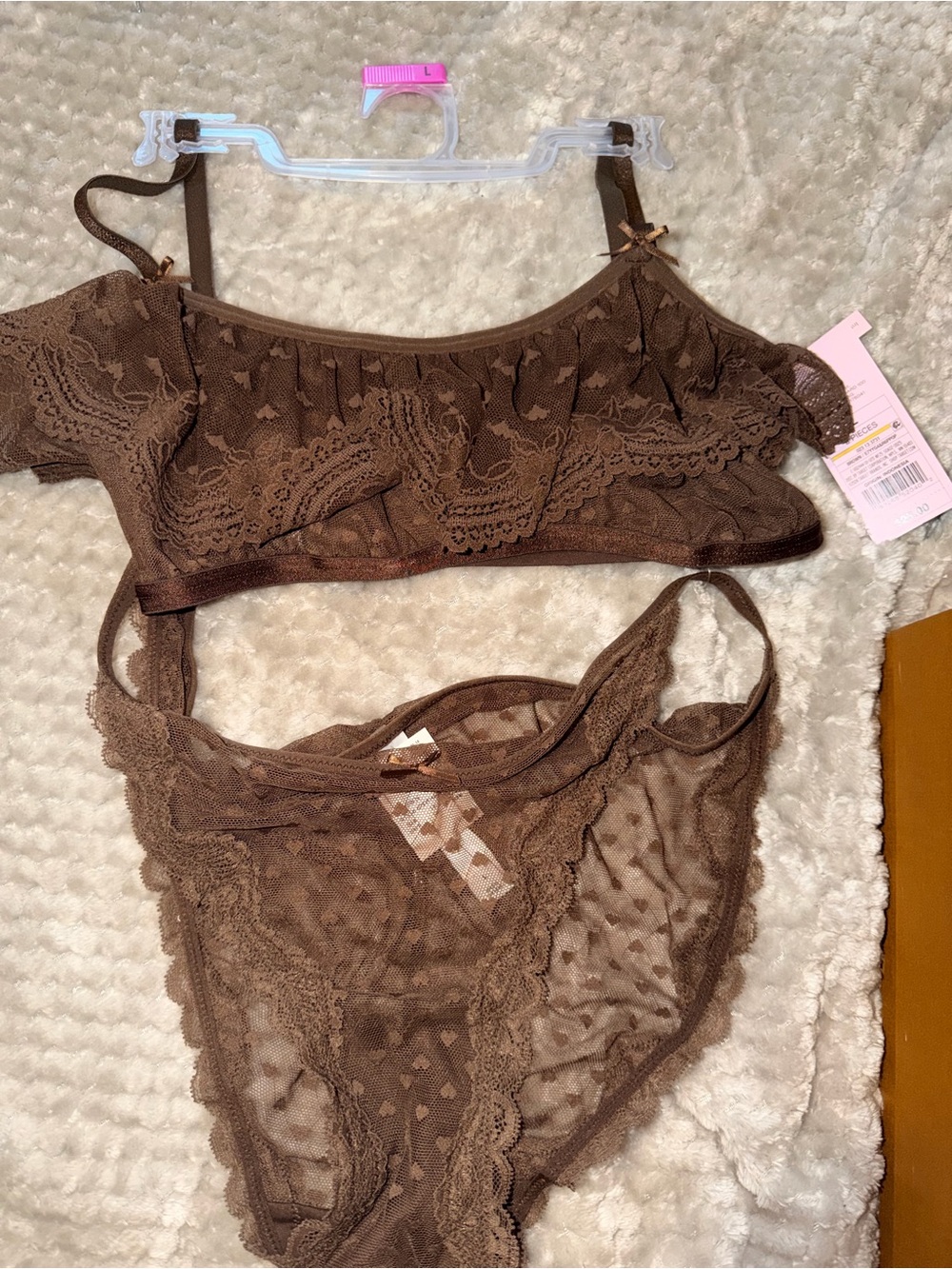 wild fable Brown Lace Bralette & bikini Set - Picture 4 of 5